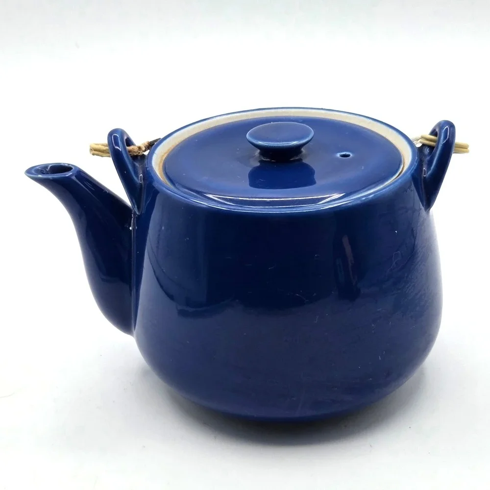 Cobalt‎ Blue Teapot with Matching 4 cups